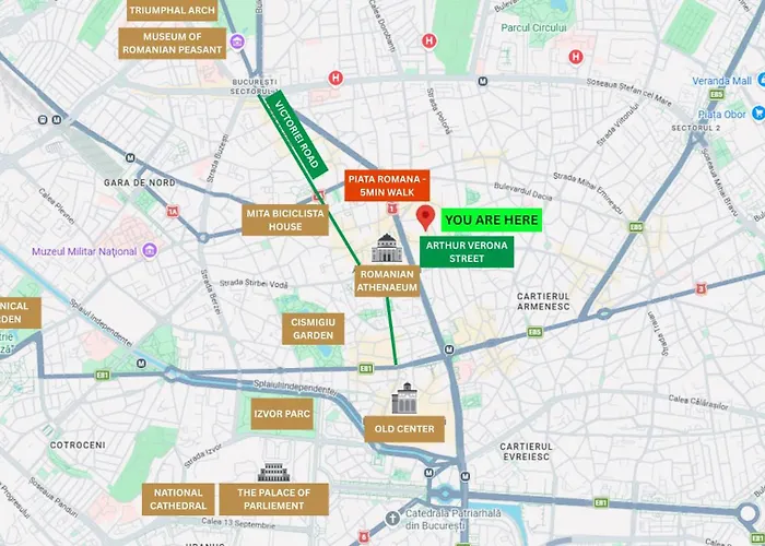 Apartament Unexpected Historical - & Quiet Bucureşti